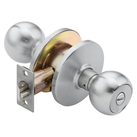 BEST Grade 2 Privacy Cylindrical Lock, Round Knob, Non-Keyed, Satin Chrome Finish, Non-handed 6K30L4DSTK626